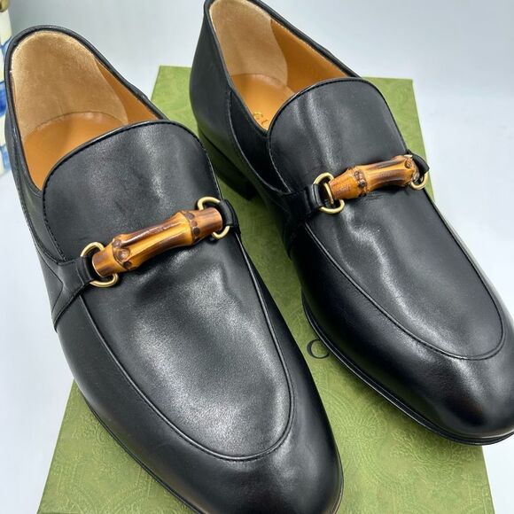 Men’s Gucci bamboo horse bit leather loafers size 9. 5 fits 10 US made Italy - Picture 1 of 11